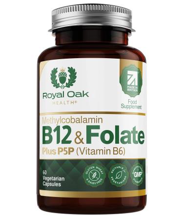 Royal Oak Health Vitamin B12 Tablets High Strength Methylcobalamin with Vitality Formula Folic Acid & Vitamin B6 - B12 Vitamin Tablets Supplement Made in The UK