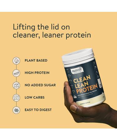 Nuzest Clean Lean Protein Powder - Vanilla Vegan Protein Shake | Plant-Based Low Calorie & Carb Gluten-Free 250g (10 Portions) - Buy Online on GoSupps.com