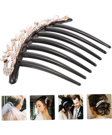 DOITOOL Styling Hair Clips Pearl Hair Accessories Bridal Headpiece Vintage Hair Accessories Rhinestone Headpiece for Women Rhinestone Hair Accessories Decor Leaf Rhinestones Braid Bride - Buy Online on GoSupps.com