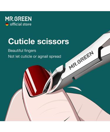 MR.GREEN Cuticle Nippers & Pusher Set - Stainless Steel Nail Manicure Tool for Dead Skin Removal - Buy Online on GoSupps.com