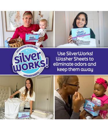 Silver Ion Laundry Odor Eliminator Sheets - Natural Deodorizer for Strong Odors - Lasting Protection and Freshness - 24 Loads - Buy Online on GoSupps.com