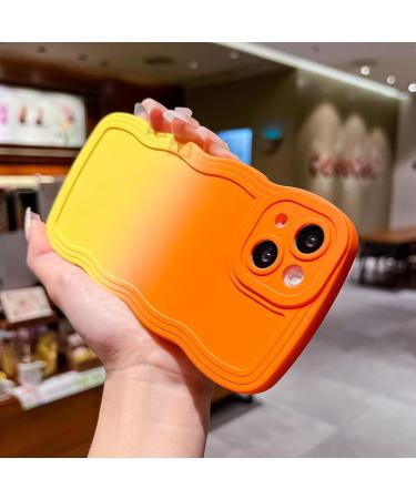 Rnrieyta Miagon Gradient Aesthetic iPhone 11 Pro Case - Stylish Orange & Yellow Curly Silicone TPU Bumper for Women & Girls - Buy Online on GoSupps.com