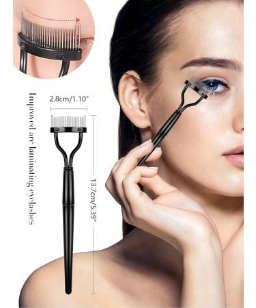 EBANKU Eyelash Comb & Spoolie Set - Double Ended Professional Eyelash Separator Tool for Perfect Lashes - 4pcs Black - International Shipping Available - Buy Online on GoSupps.com