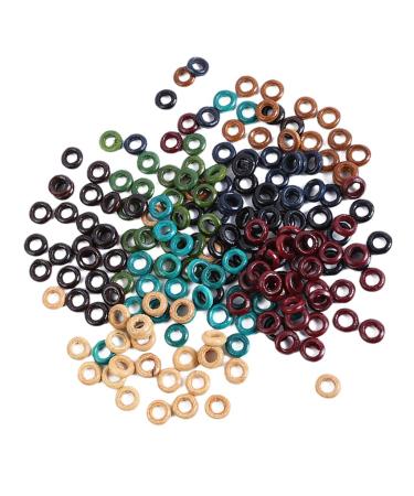 Chiwanji 100pcs Mixed Color Imitation Wood Beads - Wholesale Dreadlock & Braid Hair Accessories for DIY Crafting - Buy Online on GoSupps.com
