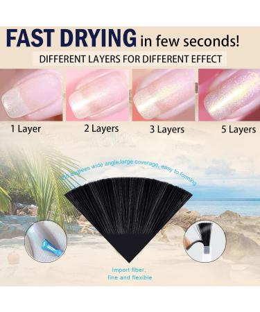 Nail Polish Blue Glitter Nail Polishes Pearl Chrome Nail Varnish Quick Drying & Long Lasting Mermaid Nail Color Gel No Need Cure Holo Nail Gel for Women Girls Manicure DIY at Home BK008 - Buy Online on GoSupps.com