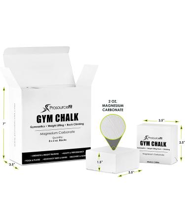 ProsourceFit Professional Grade Gym Chalk 1lb (8 Blocks) - Ideal for CrossFit, Weightlifting, Gymnastics, and Rock Climbing - Buy Online on GoSupps.com