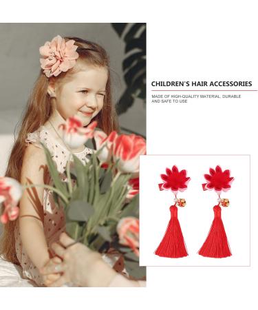 minkissy 3 Pairs Children's New Year Hair Accessories New Year Children Hair Accessory Clips for Hair Accessories for Girls Furry Ball Barrette Hairball Fabric Baby Girl Issue Card - Buy Online on GoSupps.com