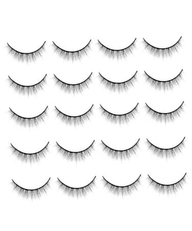 Beatifufu 10 Pairs Fake Eyelashes Manga Lashes Cluster Fluffy Spiky Lashes Realistic Lashes Bulk Makeup Eyelashes False Eyelashes Fake Lashes Miss Slim High-grade Fiber Accessories