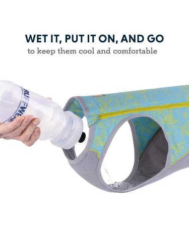 RUFFWEAR Swamp Cooler Zip Vest Dog Jacket Small Blue Mist | SPF 50+ Sun Protection - Buy Online on GoSupps.com