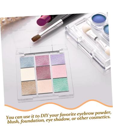 COLLBATH Eyeshadow Holder 2pcs Compact Empty Highlighter Cases Transparent Refillable Cosmetics Containers Eyeshadow Case - Buy Online on GoSupps.com