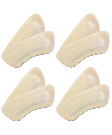Comfort Heel Pads for Shoes Leather Heel Cushions for Heel Pain Relief Blister Prevention High Heel Comfort Pads for Women Men Heel Protectors and Liners (4 Pairs Leather Beige)