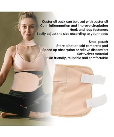 Reusable Pink Waist-Necking Chimney Oil Wrap for Liver Detox - Soft & Washable Castor Oil Pack | Postnatal Care - Buy Online on GoSupps.com