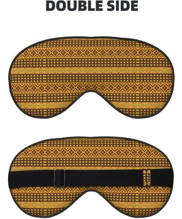 Yellow & Brown Triangles Print Night Blackout Eyeshade | Elastic Strap | Perfect for Travel Naps & Shift Work - Buy Online on GoSupps.com