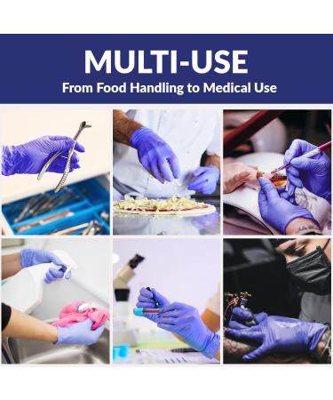 Klex Nitrile Exam Gloves - Medical Grade, Powder & Latex Free, Food Safe, Lavender - 100, 300, 1000 Count - S M L XL - Medium Size - Buy Online on GoSupps.com