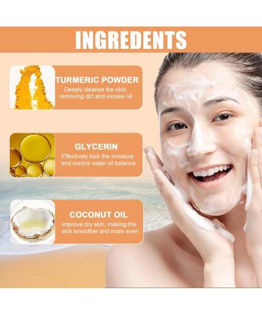 Natural Turmeric Soap Bar & Cleansing Pads - Handmade Face & Body Soap with 20 Facial Sponges | Smoother Skin for Men & Women - International Shipping - Buy Online on GoSupps.com