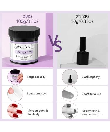 SAVILAND 3.5OZ Base Nail Coat - Gel Foundation for Gel Polish | Clear UV LED Soak Off | Professional Quality for Home Manicure - Buy Online on GoSupps.com