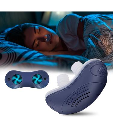 Anti Snoring Devices Upgrade Dual Vortex Anti-Snoring Device Nasal Dilator Nose Vents Plugs Snoring Solution Sleep Aid Device for Men and Women(Blue)