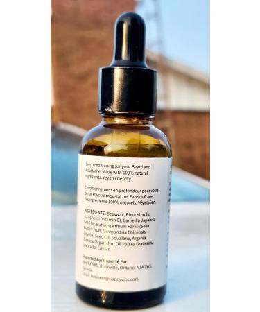 All-Natural Vegan Beard Oil Conditioner Serum - Nourish Soften & Shine Your Beard | 30ml International Shipping - Buy Online on GoSupps.com