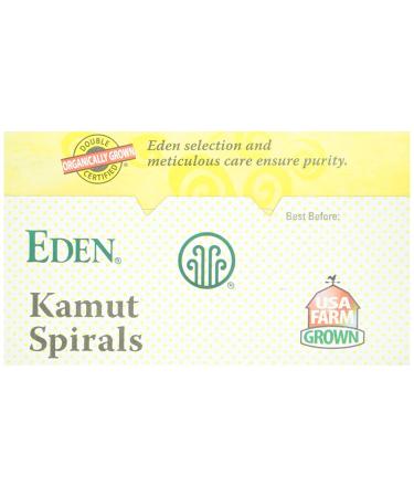 Eden Organic Kamut Spirals 12 oz - 100% Whole Grain Fusilli Macaroni Cut - Non-GMO - Buy Online on GoSupps.com