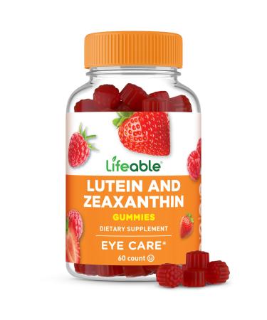 Lifeable Lutein and Zeaxanthin Gummies | Great Tasting Lutein and Zeaxanthin Supplements for Eyes | Vegan and Non GMO Eye Health Gummies | 60 Count