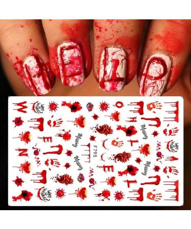 Manicure Snake Adhesive Decals Maple Leaf Nail Stickers Anime Skull Bone 3D Halloween Design Nail Art(F-799) - Buy Online on GoSupps.com