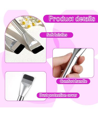 Bcenoilua Foundation Brush Travel Size Super Thin Liquid Foundation Brush Traceless Makeup Foundation Brush Set for Liquid and Cream Foundation Concealer Brush Makeup Brushes 2 Piece Silver - Buy Online on GoSupps.com