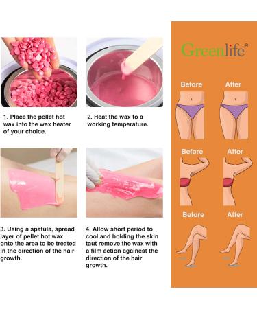 GreenLife 300g Hard Wax Beads Hard Wax Beans Hair Removal Painless Waxing Bean Home wax Kit for Facial Legs Arms Body Bikini Brazilian Pearl Depilatory Hot Waxs for Women and Men (300g bottled Green tea) - Buy Online on GoSupps.com