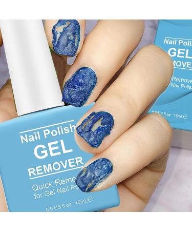 ALIVER Gel Nail Polish Remover Professional for Nails with Cuticle Pusher Tool Remove Gel Polish Don't Hurt Nails in 2-4 Minutes No Need for Foil Soaking or Wrapping Safe and Quick DIY 15ml - Buy Online on GoSupps.com
