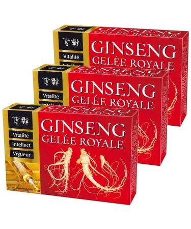 NUTRI EXPERT - Ginseng Gel e Royale - Favorise tonus physique et intellectuel - Soutient la r sistance et la vigueur - Combat la fatigue - Actifs d'origine Naturelle - Vegan - Lot de 3 produits
