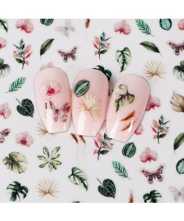 4 Pieces Self-Adhesive Palm Tree Nail Stickers - Summer-Inspired DIY Nail Art for Stylish Fingernails - Buy Online on GoSupps.com
