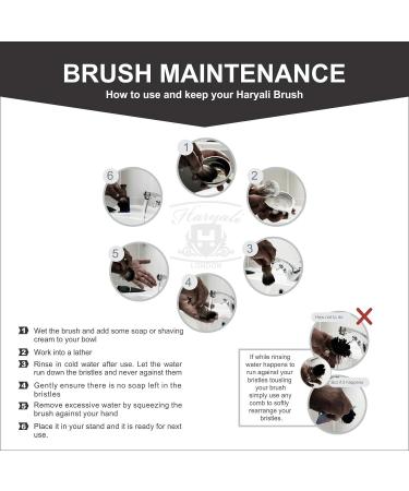 Haryali London Black Silver Tip Badger Hair Shaving Brush with Holder - 1 Count - Buy Online on GoSupps.com