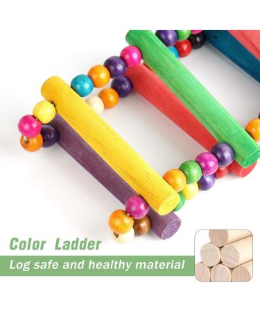 Chikanb 10-Piece Parrot Toys Set - Natural Wood Bird Cage Swings & Toys for Small & Medium Pets - Buy Online on GoSupps.com