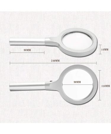 Reading Magnifier - Handheld Optical LED Illumination for The Elderly Magnifying Glass Reading/Reading Size: 240X110X14mm Portable Ergonomics Magnifying Glass Suitable for Books Newspaper Maps Good - Buy Online on GoSupps.com