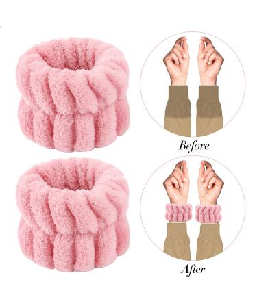 Sibba 2-Piece Microfiber Wrist Wash Bands for Women - Absorbent Sweatbands in Pink for Girls - Prevent Water Spills on Arms - Buy Online on GoSupps.com