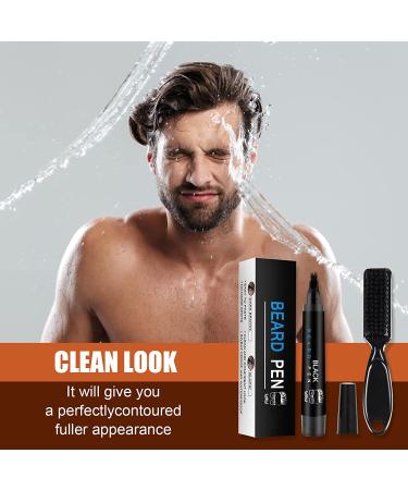 Waterproof Beard Filling Pen for Men - Black | Long Lasting Coverage | Natural Look | Beard Pencil Filler Kit - Buy Online on GoSupps.com