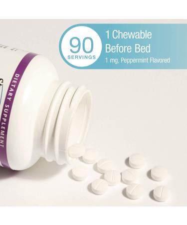 Natural Factors Melatonin 1 mg - 90 Chewable Tablets for Sleep Support - Buy Online on GoSupps.com