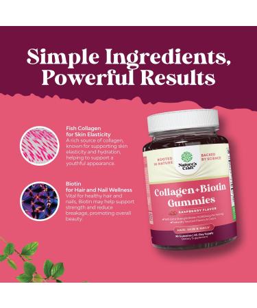 Hair Skin and Nails Gummies for Women - Extra Strength Biotin and Collagen Gummies for Women Hair Skin Nails Support - Non-GMO Kosher Marine Collagen Biotin 10000mcg per serving (45 Days) - Buy Online on GoSupps.com