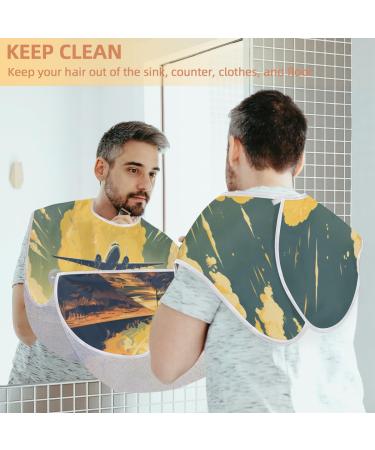 People Airplane Beard Bib Apron - Beard Hair Catcher for Men | Perfect Gift for Dad & Husband | Father's Day Anniversary Christmas - Buy Online on GoSupps.com