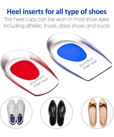 Buy Generic 2 Pairs Gel Heel Pillows - Silicone Heel Caps for Plantar Fasciitis & Heel Spur Relief - Comfortable Support for Foot Pain - International Shipping Available - Buy Online on GoSupps.com