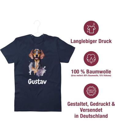 Personalized Dachshund T-Shirt for Dog Owners | Custom Name Gift | Shirtracer | Men's 5XL Navy Blue - Buy Online on GoSupps.com