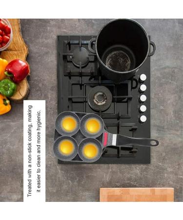 Oikabio Pancake Pan Eggs Pancake Frying Pan Non-Stick Fried Egg Burger Pan 4 Holes Crepe Pan for Breakfast Eggs Kitchen Utensils - Buy Online on GoSupps.com