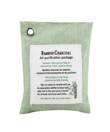8 Colors Bamboo Charcoal Air Purifying Bag Activated Carbon Bamboo Odor Cleaner Odor Eliminator for Home Car (Light Green)