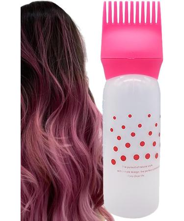 itrimaka Root Comb Applicator Bottle - Bottle Applicator Brush with Graduated Scale | Hair Oiling Applicator Bottle for Hair Dye Oil Comb Precise for Scalp and Hair Care Red - Buy Online on GoSupps.com