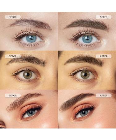 Magic Eyebrow Pencil with 4 Fork Tip Microblading Brow Pencil for Natural Makeup Long-Lasting All Day Fine Stroke 3D Waterproof Brow Pen to Accurate Depiction for Makeup Beginners (Dark Brown) - Buy Online on GoSupps.com