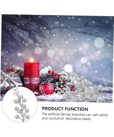 ABOOFAN 60 Pcs Golden Ball Berry Christmas Berry Branches Christmas Berry Stems Glitter Berry Stems Artificial Red Berry Berry Branches Glitter Berry Branches Powder Foam Flowers - Buy Online on GoSupps.com