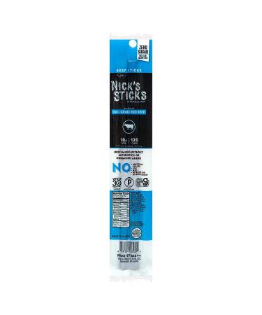 Nick's Sticks Grass-Fed Beef Snacks | Gluten-Free, Paleo, Keto | 12 Pack (2 Sticks Each) - No Soy, Hormones, or Antibiotics - Buy Online on GoSupps.com