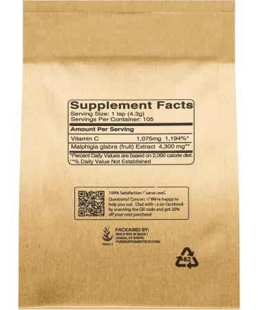 Buy Pure Original Acerola Cherry Powder 1lb - Non-GMO Gluten Free Eco-Friendly | International Shipping Available - Buy Online on GoSupps.com