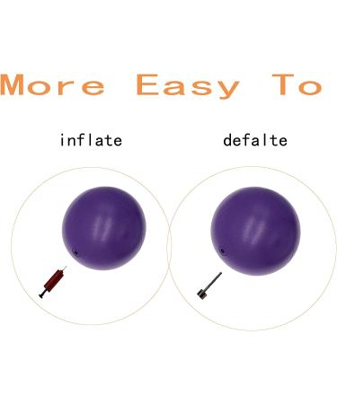 Purple 8-Inch Exercise Ball with Pump - Mini Yoga & Pilates Ball for Core Stability & Physical Therapy - Buy Online on GoSupps.com