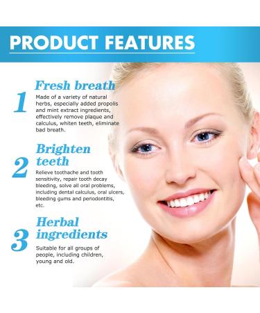 Foaming Toothpaste - Cleansing Foam Toothpastes 30ml Intensive Stain Removal Toothpastes Deep Cleans Whitens Teeth and Fights Bad Breath - Buy Online on GoSupps.com