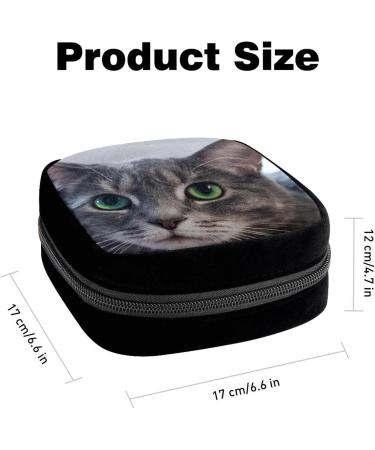 GIAPB Period Bag - Sanitary Napkin Storage & Makeup Pouch - Animal Gray Cat Color - Buy Online on GoSupps.com
